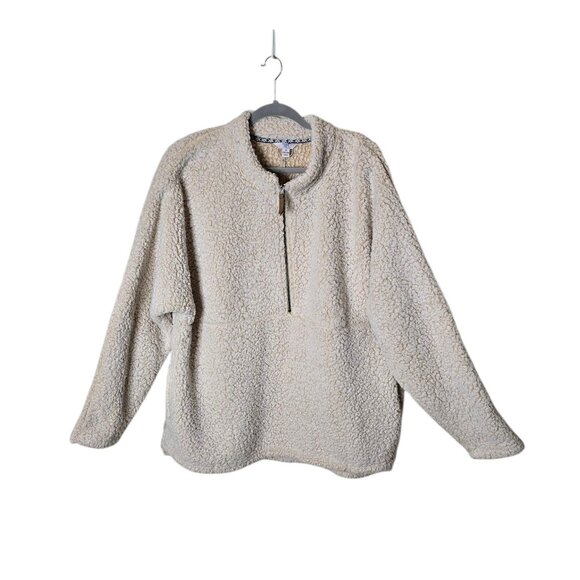 Time And Tru Size 2XL Cream Long Sleeve Pullover Cozy Fuzzy Sweater - Picture 1 of 9